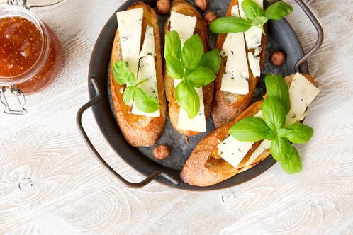 Receta de bruschetta de Gorgonzola
